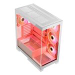 Modecom Volcano Space Apex ARGB Gaming Midi Tower Computer Case with Side Window White - Image 4