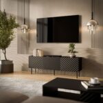 Cama LUCCA 3D TV cabinet 165x40x59 black - Image 3