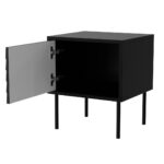 Bedside Tables Cortina Wooden Black 2 Pieces 45x40x51cm - Image 2