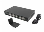 Lanberg RSGE-24P-2GE-2S-250 Unmanaged L2 PoE+ Switch with 24 Gigabit (1Gbps) Ethernet Ports and 2 SFP Ports