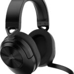 Corsair HS55 Wireless Over Ear Gaming Headset με σύνδεση Bluetooth / USB Carbon για PC / PS4