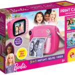 Lisciani Giochi Barbie Print Camera Instant Photos Children's Camera with Thermal Printing Optical Zoom 25x Pink