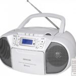 Sencor SPT 3907 Portable Audio System with Bluetooth CD MP3 USB Cassette Player Radio White