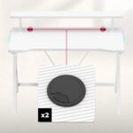 Huzaro Hero 1.9 RGB White Gaming Desk - Image 7