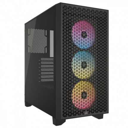 Corsair 3000D Airflow TG RGB Gaming Midi Tower Computer Case with Side Window Black