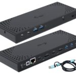 i-tec USB-C Docking Station with HDMI/DisplayPort 4K PD Ethernet and Support for 2 Monitors Black (CADUA4KDOCKPDL2)