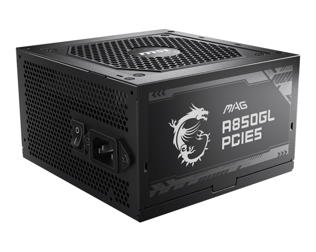876702_1789301.jpeg MSI MAG A850GL PCIE5 850W Black Computer Power Supply Full Modular 80 Plus Gold - Image 1