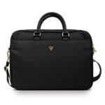 Guess Nylon Triangle Logo Shoulder / Handheld Bag for 16" Laptop Black