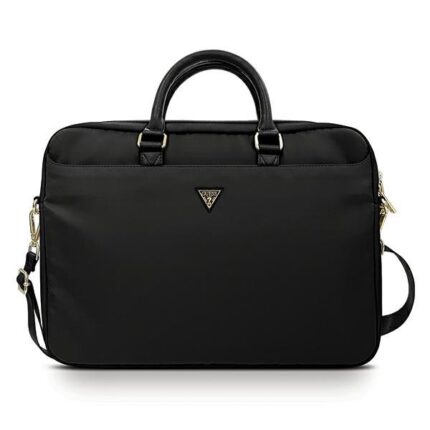 Guess Nylon Triangle Logo Τσάντα Ώμου / Χειρός για Laptop 16" σε Μαύρο χρώμα