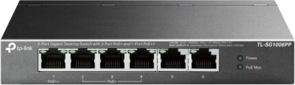 TP-LINK TL-SG1006PP Unmanaged L2 PoE Switch with 6 Gigabit (1Gbps) Ethernet Ports