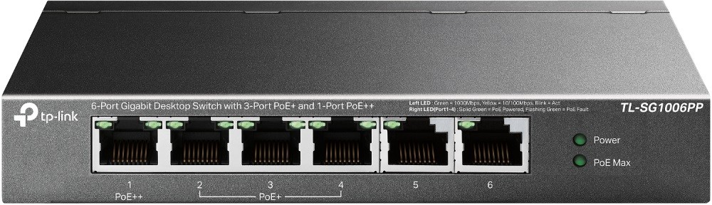 889886_1821312.jpeg TP-LINK TL-SG1006PP Unmanaged L2 PoE Switch with 6 Gigabit (1Gbps) Ethernet Ports - Image 1