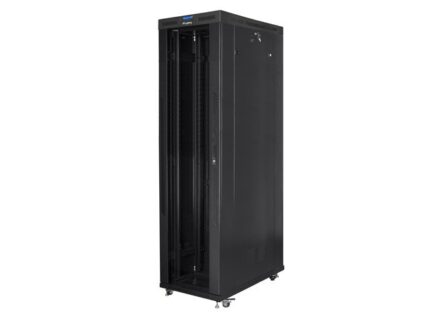 Lanberg Επιδαπέδια Καμπίνα Rack 47U 80x120cm Μαύρο FF01-8247-12BL
