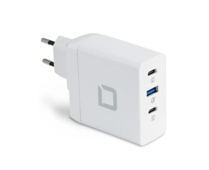 Dicota Charger Without Cable GaN with USB-A Port and 2 USB-C Ports 100W Power Delivery / Quick Charge 4+ Whites (D31983)