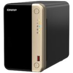 QNap TS-264 NAS Tower with 2 slots for HDD/M.2/SSD and 2 Ethernet ports