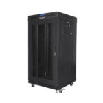 Szafa stojąca 19 cali 22U 600x600 drzwi perforowane LCD (Flat pack) V2 czarna