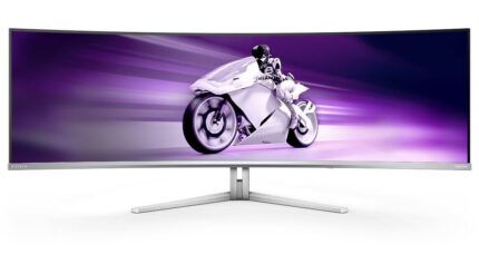 Philips QD-OLED HDR Curved UltraWide QD-OLED HDR Curved Monitor 48.9" 5120x1440 144Hz with 0.03ms GTG Response Time Silver