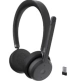 Lenovo Wireless VoIP Headset Teams On Ear Multimedia Headphone with Microphone Bluetooth / USB-A