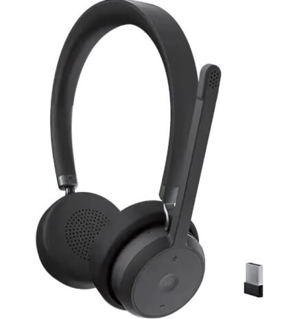 Lenovo Wireless VoIP Headset Teams On Ear Multimedia Headphone with Microphone Bluetooth / USB-A