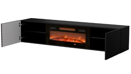 TV Stand Matte Black Multicolor L183xD35xH37cm