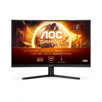 AOC CQ32G4VE VA HDR Curved Gaming Monitor 32" QHD 2560x1440 180Hz with 1ms GTG Response Time