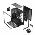 Modecom Volcano Stellar ARGB 5F Gaming Midi Tower Computer Case with Side Window Black - Image 10
