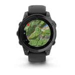 Garmin Fenix E Stainless Steel 47mm Waterproof Smartwatch with Heart Rate Monitor (Slate Grey Steel with Black Silicone Band) - Image 2