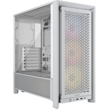 Corsair Frame 4000D RS Gaming Midi Tower Computer Case with RGB Lighting White