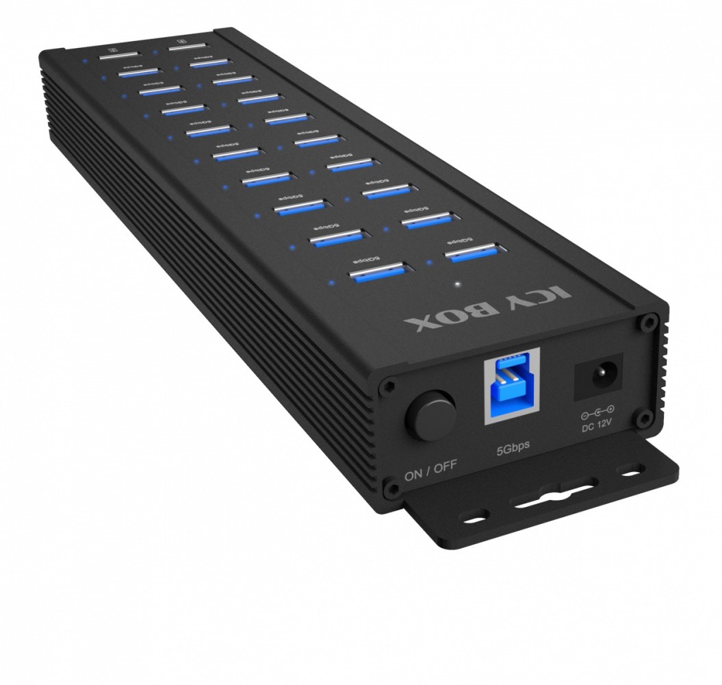 961060_1984897.jpeg Icy Box USB Hub 20 Ports USB 2.0 with USB-A Connection - Image 1