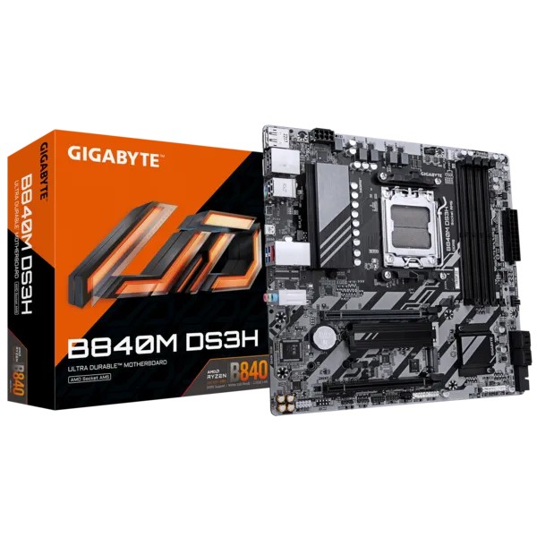 963553_1989820.jpeg Gigabyte B840M DS3H Motherboard Micro ATX with AMD AM5 Socket - Image 1