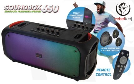 Rebeltec SoundBox 650 Bluetooth Speaker 80W with Radio Transparent