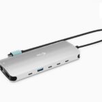 i-tec USB-C Docking Station with HDMI 4K PD Ethernet and Support for 2 Monitors Silver (C31NANOTRIPLEDOCKPD)