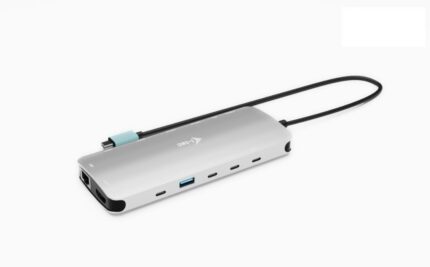 i-tec USB-C Docking Station with HDMI 4K PD Ethernet and Support for 2 Monitors Silver (C31NANOTRIPLEDOCKPD)