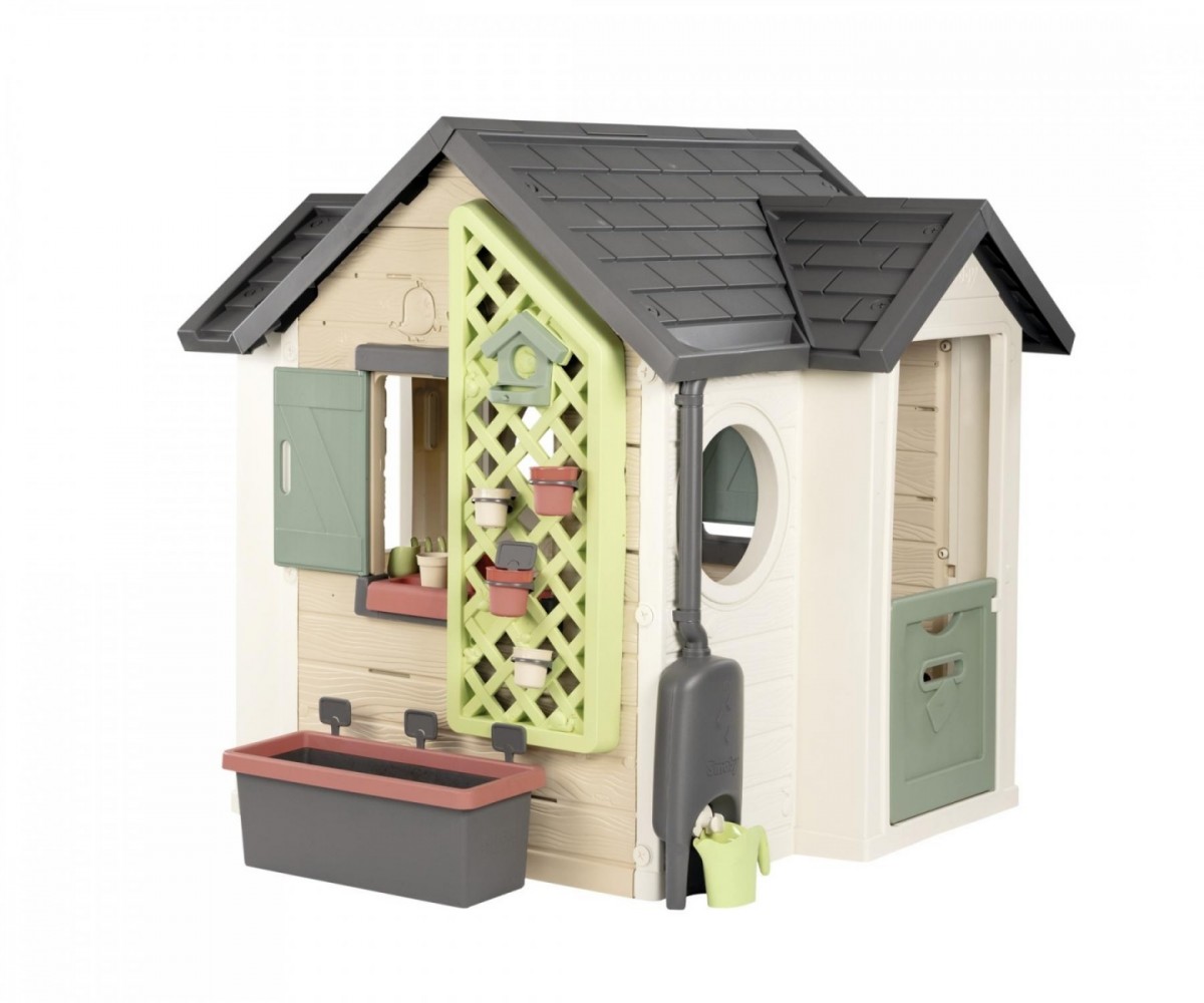 966246_2003697.jpeg Smoby Kids Garden Playhouse Life Garden with Kitchen Multicolored 132x128x135cm - Image 1