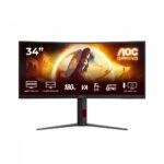 AOC CU34G4 Ultrawide VA HDR Curved Monitor 34" QHD 3440x1440 180Hz with Response Time 1ms GTG