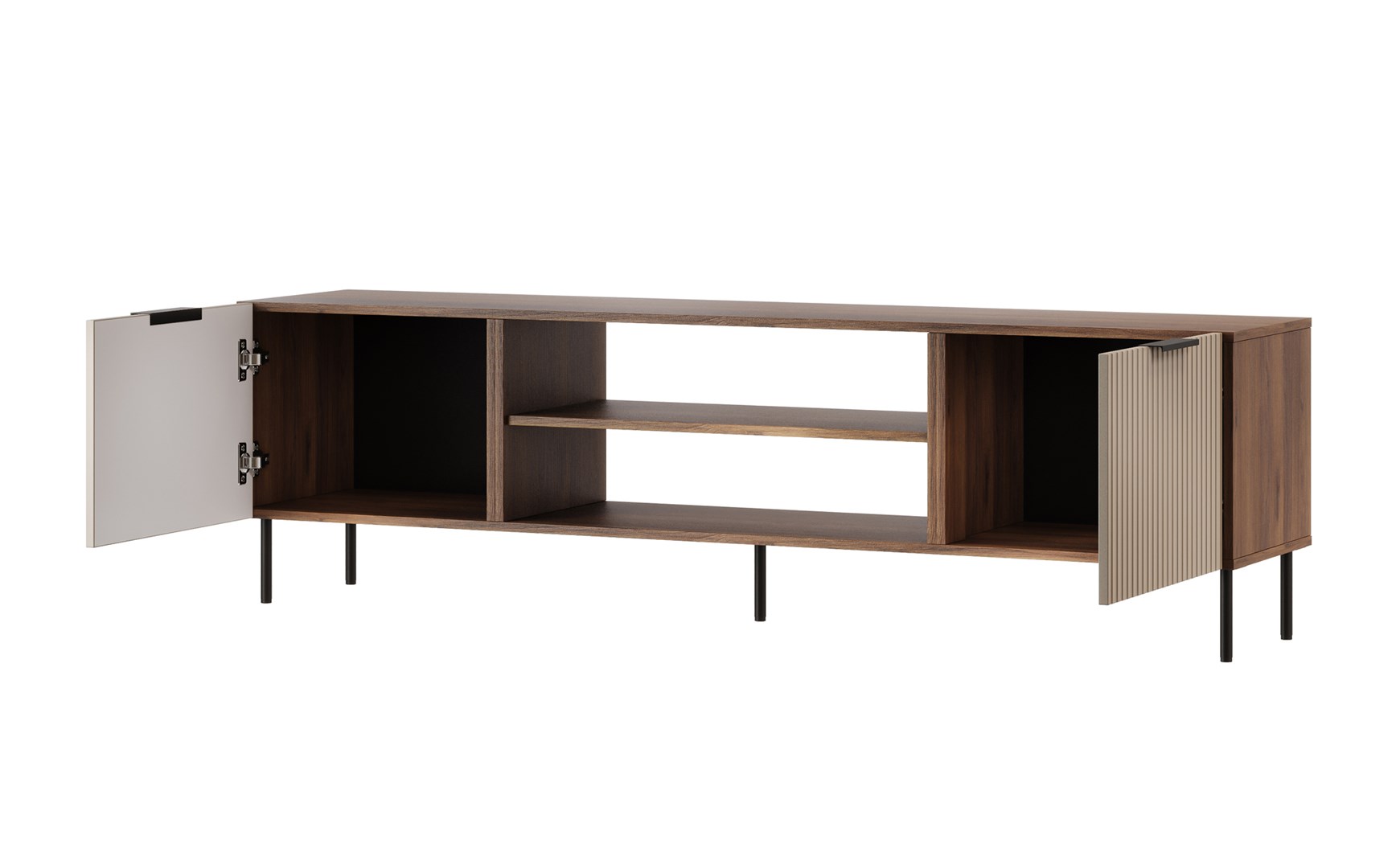 Cama ALMERA TV cabinet 180.5x42x52.5 walnut/cashmere - Image 1