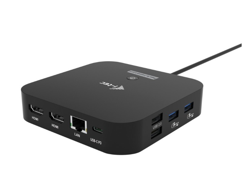 981520_2039706.jpeg i-tec USB-C Docking Station with DisplayPort 4K PD Ethernet and Support for 2 Monitors Black (C31DUALHDMIDOCKPD) - Image 1