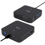 i-tec USB-C Docking Station with HDMI/DisplayPort 4K PD Ethernet and Support for 3 Monitors Black (C31TRIPLEVIDEODPPRO)