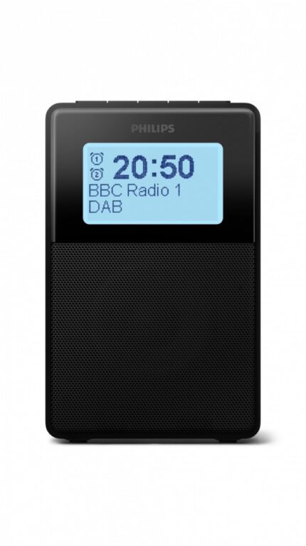 Philips Tabletop Digital Clock with Alarm & Radio Black TAR5100/10