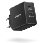 Lenovo GaN Charger with 2 USB-C Ports and USB-C - USB-C Cable 65W Black (40AW065BEU)
