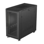 Lanberg Server Cabinet Metal Lanberg 19" Rack 22u 600x1200mm Black Color Glass Doors