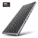 Klawiatura HMC-KB-NRD USB-C 5Gbps z wieloportowy hub 9in1, SD/microSD, 3x USB-A, HDMI 4K/60Hz, PD 100W, Audio, Nordic layout, 60cm USB-C kabel