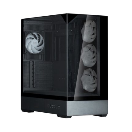 Zalman P40 Prism Gaming Midi Tower Computer Case with Side Window and ARGB Lighting Black