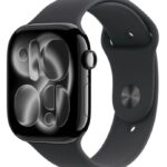 Watch Series 11 GPS koperta 42 mm z aluminium w kolorze onyksu, pasek sportowy w kolorze czarnym - rozmiar S/M