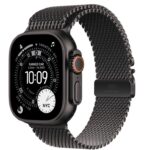 Watch Ultra 3 GPS + Cellular, koperta 49 mm z tytanu w kolorze czarnym, bransoleta mediolańska z tytanu w kolorze czarnym - rozmiar M