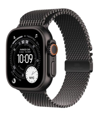 Watch Ultra 3 GPS + Cellular, koperta 49 mm z tytanu w kolorze czarnym, bransoleta mediolańska z tytanu w kolorze czarnym - rozmiar M