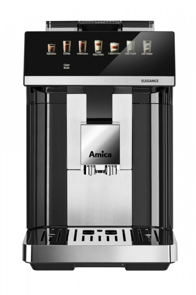 993085_2068164.jpeg Amica Automatic Espresso Machine 1450W Pressure 15bar for Cappuccino with Grinder Black 2101729 - Image 1