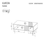 Cama LUCCA bench/table 100x55x46 white