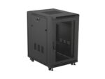19  18U 600 × 800 BLACK FLOOR-STANDING RACK CABINET WITH PERFORATED DOOR  LANBERG (FLAT PACK) - Image 13