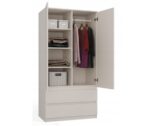 Double Door Wardrobe Kashmir 90x50x180cm - Image 2