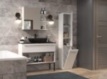 Bathroom cabinet NEL IV 31x30x174 cm  matt white - Image 5